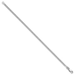 Sterling Silver Rhodium-plated 3mm Curb Chain