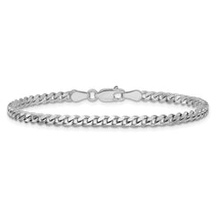 Sterling Silver Rhodium-plated 3.5mm Curb Chain