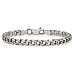 Sterling Silver Antiqued 6.0mm Curb Chain
