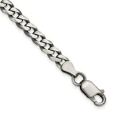 Sterling Silver Antiqued 6.0mm Curb Chain