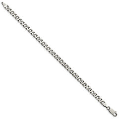 Sterling Silver Antiqued 6.0mm Curb Chain