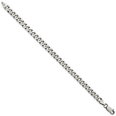 Sterling Silver Antiqued 6.5mm Curb Chain