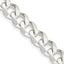 Sterling Silver Curb Chain Necklace 7.5mm