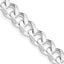 Sterling Silver Rhodium-Plated Curb Chain Necklace 7.5mm