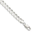 Concave Beveled Curb Chain in Sterling Silver, 7.8mm, 7–30 Inch - Sophia Jewelers