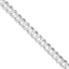Sterling Silver Rhodium-plated 7.8mm Concave Beveled Curb Chain