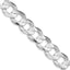 Sterling Silver Rhodium-plated 15.75mm Concave Beveled Curb Chain - Sophia Jewelers