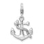 CZ Anchor Charm in Sterling Silver