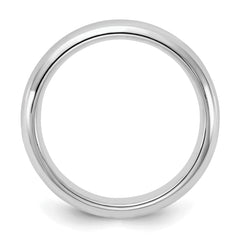 SS Rhodium-plated 4mm Comfort Fit Size 13.5 Band