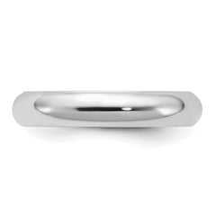 SS Rhodium-plated 4mm Comfort Fit Size 13.5 Band