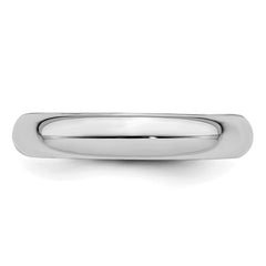 SS Rhodium-plated 4mm Comfort Fit Size 13.5 Band