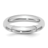 SS Rhodium-plated 4mm Comfort Fit Size 13.5 Band