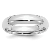 SS Rhodium-plated 5mm Comfort Fit Size 13.5 Band