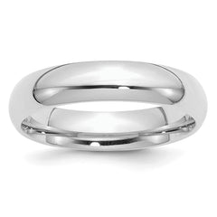 SS Rhodium-plated 5mm Comfort Fit Size 13.5 Band