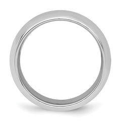 Sterling Silver Rhodium-Plated 7mm Comfort Fit Size 9.5 Band