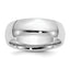 Sterling Silver Rhodium-plated 7mm Comfort Fit Band