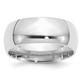 Sterling Silver Rhodium-Plated 9mm Comfort Fit Size 9.5 Band
