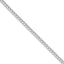 Sterling Silver Rhodium-Plated 3.8mm Pavâ Curb Chain, 7–30 Inch - Sophia Jewelers