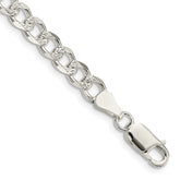 Sterling Silver 5.5mm Pav‚ Curb Chain