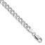 Sterling Silver Rhodium-Plated 5.5mm Pavâ Curb Chain - Sophia Jewelers