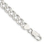 Sterling Silver 8.3mm Pave Curb Chain