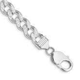 Sterling Silver Rhodium-plated 9.3mm Pav‚ Curb Chain