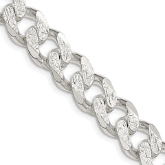 Sterling Silver 11.0mm Pav‚ Curb Chain
