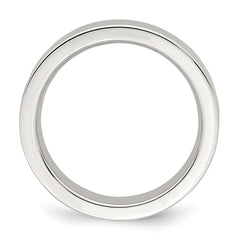 Sterling Silver 4mm Comfort Fit Flat Size 13.5 Band