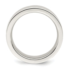Sterling Silver 6mm Comfort Fit Flat Size 13.5 Band
