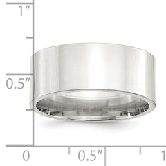 Sterling Silver 9mm Comfort Fit Flat Size 13.5 Band