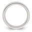 Sterling Silver 6mm Comfort Fit Half Round Milgrain Band