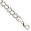 Sterling Silver 11.5mm Solid Double Link Charm Bracelet - Sophia Jewelers