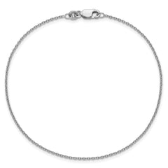 Sterling Silver Rhodium-plated 1.25mm Cable Chain