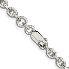 Sterling Silver Rhodium-plated 4.5mm Cable Chain