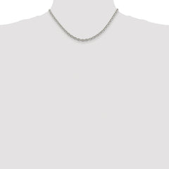 Sterling Silver Rhodium-plated 4.5mm Cable Chain