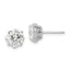 Cheryl M Sterling Silver Rhodium-plated Brilliant-cut CZ Stud Post Earrings