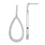 Pear Cubic Zirconia Open Shape Stud Dangle Earrings in Sterling Silver, 2.5mm - Sophia Jewelers