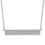 Cheryl M Sterling Silver Rhodium-Rhodium-Plated Brilliant-cut CZ Bar 17.5 Inch Necklace with 1.5 Inch Extender