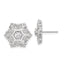Brilliant-Cut Cubic Zirconia Snowflake Stud Earrings in Sterling Silver, 4mm - Sophia Jewelers