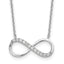 Brilliant-Cut Cubic Zirconia Infinity Necklace in Sterling Silver, 18 Inch - Sophia Jewelers