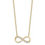 Cubic Zirconia Infinity Necklace in Gold-Plated Sterling Silver, 18 Inch - Sophia Jewelers