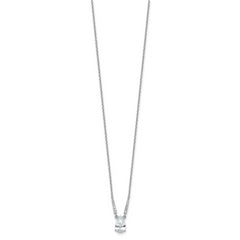 Cheryl M Sterling Silver Rhodium-plated Brilliant-cut CZ Pear Shaped 18 Inch Necklace