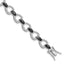 Cheryl M Sterling Silver Rhodium-Rhodium-Plated Fancy Marquise-cut Black CZ and Brilliant-cut White CZ 7.5 Inch Bracelet