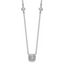 Fancy Cubic Zirconia Station Necklace in Sterling Silver with Extender, 16 Inch - Sophia Jewelers