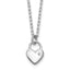 Cubic Zirconia Heart Lock Necklace in Sterling Silver, 18 Inch - Sophia Jewelers
