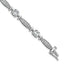 Cubic Zirconia Mom Safety Bracelet in Sterling Silver, 6.1mm, 7.5 Inch - Sophia Jewelers
