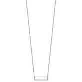 Cheryl M Sterling Silver Rhodium-plated Polished CZ Bar Necklace