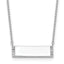 Cubic Zirconia Bar Necklace in Sterling Silver, 1mm, 18 Inch - Sophia Jewelers