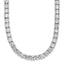 Cubic Zirconia Safety Tennis Necklace in Sterling Silver, 5.00mm - Sophia Jewelers