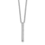 Cubic Zirconia Bar Necklace in Sterling Silver, 0.8mm, 18 Inch - Sophia Jewelers